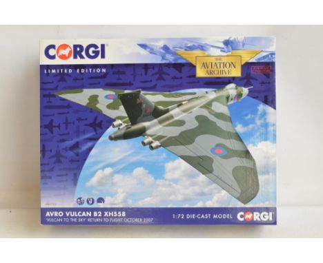 Boxed Corgi 1/72 scale limited edition Avro Vulcan B.2 XH558 'Vulcan To The Sky' Return To Flight 2007 (item no AA27201, 256/