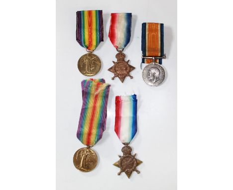Victory Medal, 1914-15 Star, 1914-1918 War Medal, To 1737 Driver S.V. Appleton Royal Artillery. Victory Medal To 12-2432 Pte 