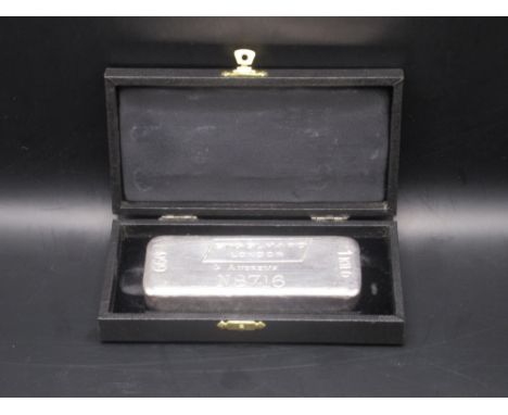 Engelhard London stamped 'G.Andrews N8716' 999 1 Kilo silver bar