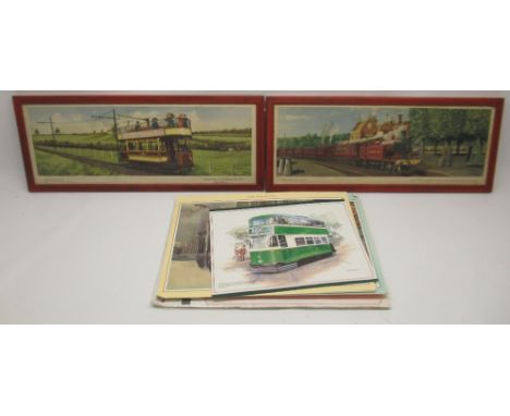 C. Hamilton Ellis, Travel in 1915 - North Staffordshire Railway train entering Stone Junction and Electric tram on the Burton