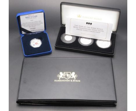 Jubilee Mint The Year of the Three Kings 80th Anniversary Solid Silver Proof 3 Coin Collection, coins encapsulated in case wi