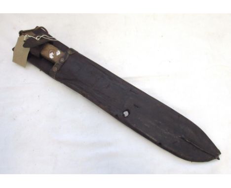 British military issue model 227 machete stamped Martindale Birmingham to blade. In good condition with contemporary leather 