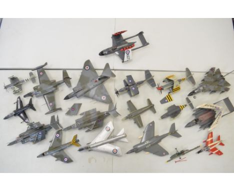 Collection of built 1/48 and 1/32 scale plastic model kits, post war RAF/RN and RCAF, all A/F plus a quantity of spare model 