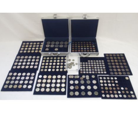 2 Aluminium cases cont. a collection of c20th British coins to inc. 23 commemorative £2s, 36 commemorative £1s, 72 commemorat