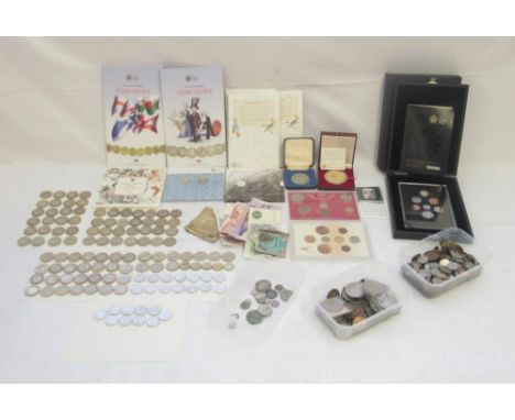 Large collection of mixed coins to inc. complete Royal Mint UK £1 Coin Collector Album with Completer Medallion, The Royal Mi