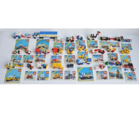 Twenty seven small vintage unboxed Lego/Legoland Lego town sets, all complete and all with original instructions