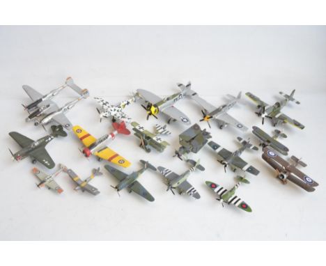 Collection of unboxed aircraft models in 1/48 and 1/72 scale, mostly diecast and various manufacturers to include The Armour 