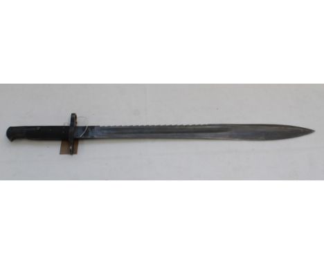 British Royal Artillery issue 1875 pattern sawback bayonet, missing original scabbard. Alexander Coppell maker's mark to ricc