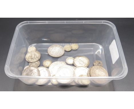 Collection of GB Pre-1920 silver content coins to inc. Half-Crowns, Shillings, 3 pences, etc. (gross 7.4ozt)