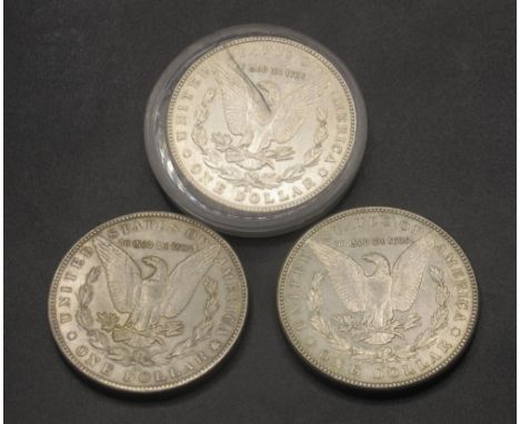 Carson City Mint - 1878 Silver dollar, 1898 silver dollar and a encapsulated 1879 silver dollar (3)&nbsp;(coins weight 26.7g 