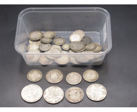Collection of Queen Victoria silver content coins to inc. Shillings, Florins, 3 pences, etc. (gross 12.8ozt)