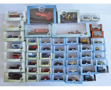 Fifty boxed 1/76 and 1/87 scale (OO/HO gauge) vehicle models to include 48x from Oxford Diecast's Commercials, Haulage, Autom