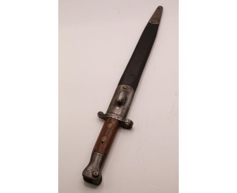 British M1888 Lee Metford bayonet with War Department stamp to ricasso , in good condition complete with original scabbard. B