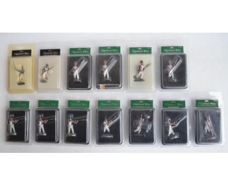 Thirteen boxed 1/32 scale/54mm painted metal Napoleonic War single figure sets from W Britain's, all French Line Infantry to 