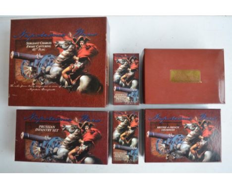 Six boxed 1/32 scale/54mm painted metal Napoleonic War figure sets from W Britain's to include 41160 Collectors Club Duke Of 
