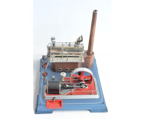 Wilesco D20 stationary live steam engine, set appears never run with no heat marks/staining to boiler area, item in excellent