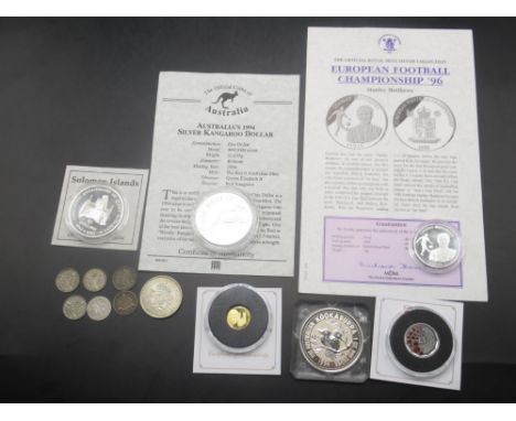 The Platinum Wedding Anniversary Solid Gold 2017 One Crown Coin with COA, Solomon Islands Silver Proof 40th Anniversary of th