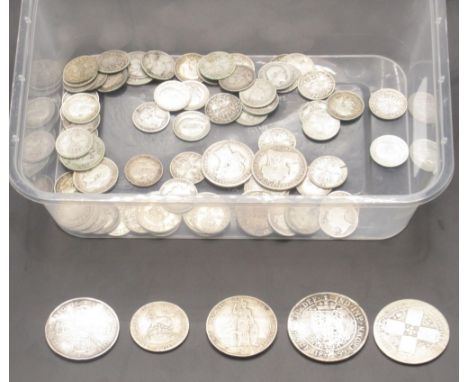 Collection of Pre-1920 GB silver content coins to inc. 1899 Half-Crown, shillings, three pences, six pences, etc. (gross 5.6o