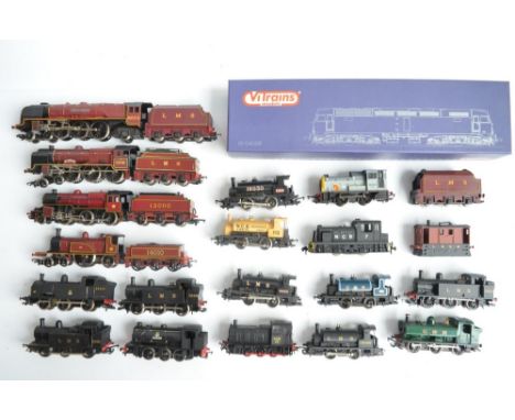 Collection of unboxed OO gauge electric steam and diesel shunter locomotive models from Hornby, Bachmann, Lima, Triang and Da