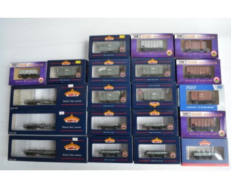 Twenty boxed OO gauge LMS rolling stock models from Bachmann and Dapol to include 3x Bachmann 33-850A 30 ton bogie bolster wa