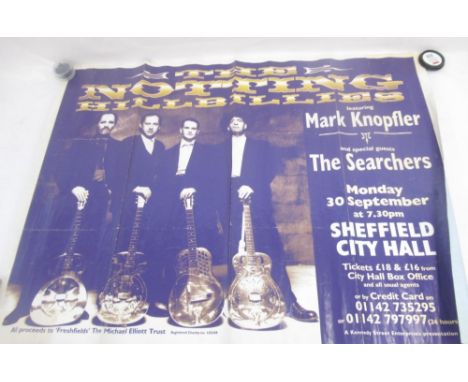 The Notting Hillibillies featuring Mark Knopfler poster and a mixed collection of reproduction Persil illustrations, Bob Dyla