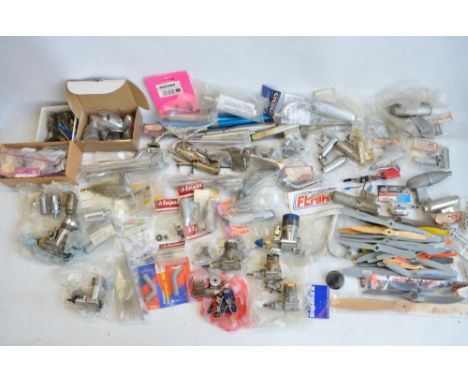 Collection of model aero engines and accessories, various manufacturers and models to include engines from, OS Max, Fox etc, 