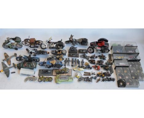 Collection of scale static motorbike models, various scales and manufacturers to include Franklin Mint, Schuco, Polistil, Bri