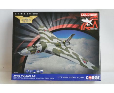 Boxed Corgi 1/72 scale limited edition Avro Vulcan B.2 with (bombload) XL319 35 Sqn RAF, Scampton early 1980's (item no AA272