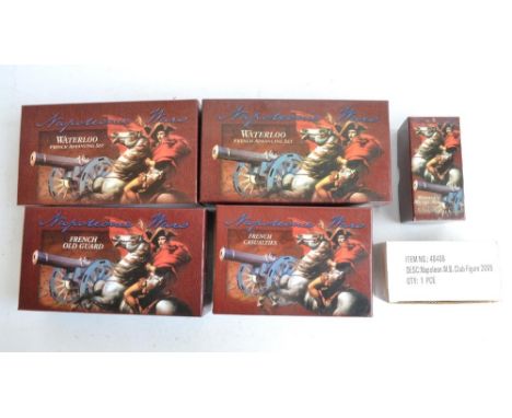 Six boxed 54mm (1/32) scale painted metal Napoleonic War figure sets from W Britain's, all French Army to include Waterloo 2x