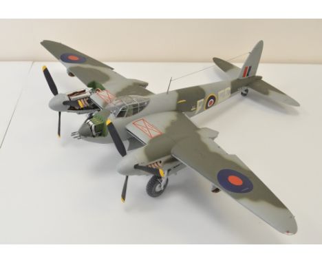 Built Airfix 1/24 scale De Havilland Mosquito FBVI, airbrushed finish, decals applied over matt finish and therefore fragile 