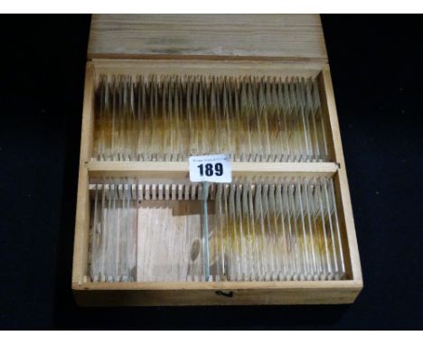 A Vintage Box Of Prepared Medical Microscope Slides