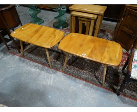 Two Mid Century Ercol Style Coffee Tables