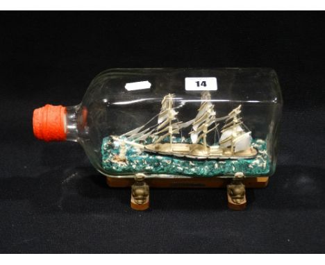 A Vintage Ship In A Bottle
