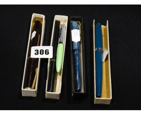 Five Vintage Fountain Pens, To Include Summit &amp; Conway Stewart