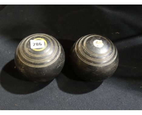 Four Vintage Crown Green Bowls
