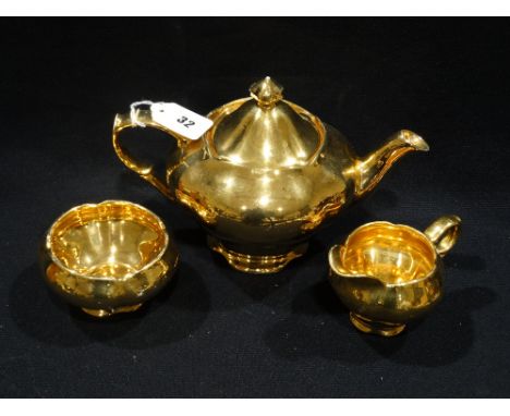 A Royal Winton Gilt Decorated Three Piece Tea Service