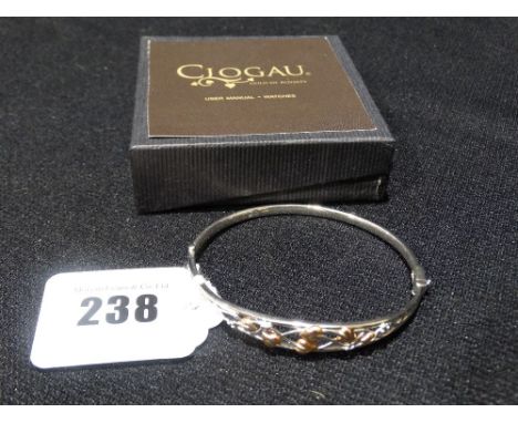 A Boxed Clogau Silver &amp; Gold Celtic Bangle