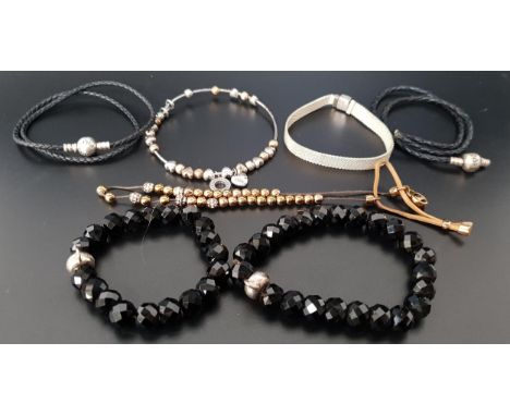 SELECTION OF FASHION JEWELLERYcomprising a Pandora Reflexions silver mesh bracelet; two Thomas Sabo Charm Club bracelets, bot