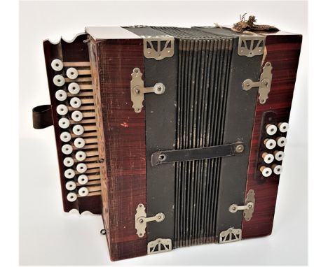 VINTAGE CONTINENTAL ACCORDIANwith a simulated rosewood body with a fret carved side panel 