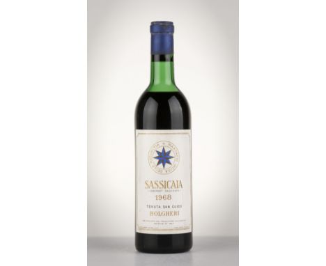 Sassicaia 1968, Tenuta San Guido Bolgheri WS 88/100 Spalla. Dalla collezioni privata di un eclettico appassionato della provi