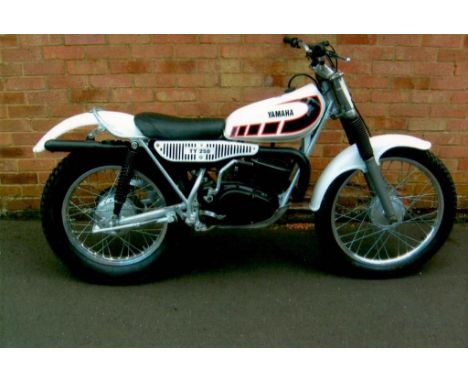 A 1978/79 Yamaha TY250 twin shock trials, unregistered, white. The vendor advises us that this matching numbers TY250 is pres