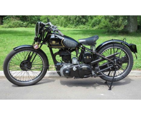 A 1937 Sunbeam Model 8 Sport 350cc, registration number VY 9476, black. This charming Model 8 is one of the last Wolverhampto