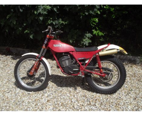 A circa 1980 Fantic 200 twin shock trials, frame number 1600 7980, engine number 0005113, red. This Fantic was purchased by t