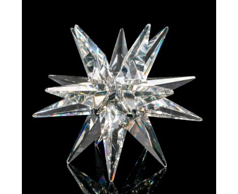 Lead crystal part of the Our Candleholders collection. Swarovski etched backstamp. This item has its original box. Box measur
