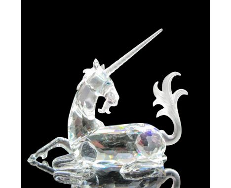 Annual edition 1996 Fabulous Creatures, Clear faceted crystal body with frosted horn, beard, mane and tail. Blue crystal eyes