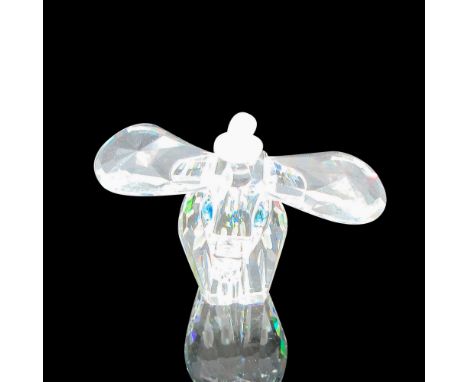 Adorable faceted crystal figurine modeled as the beloved Disney character Dumbo. He is modeled with his ears flapping, sky bl