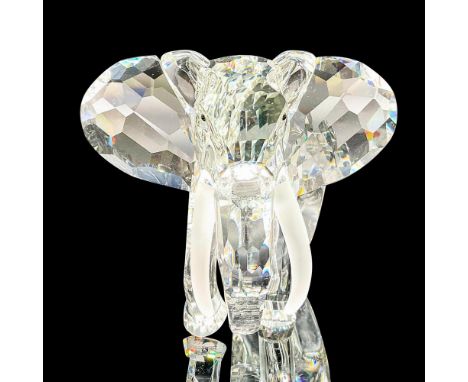 Annual edition lead crystal part of Inspiration African trilogy, made with frosted crystal tusks and jet crystal eyes. Swarov