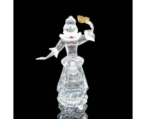 Second piece of the Masquerade trilogy. Clear crystal figural with blue eyes, frosted accents on dress, face and hair. Red an