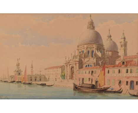 A pair of naïve oil on canvas landscape paintings, signed R Beetie to the lower edge, plus a watercolour of Venice signed F C