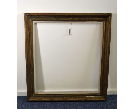 Two vintage picture frames used for Bernard Hailstone's exhibited paintings, one larger burr walnut inlaid example with label